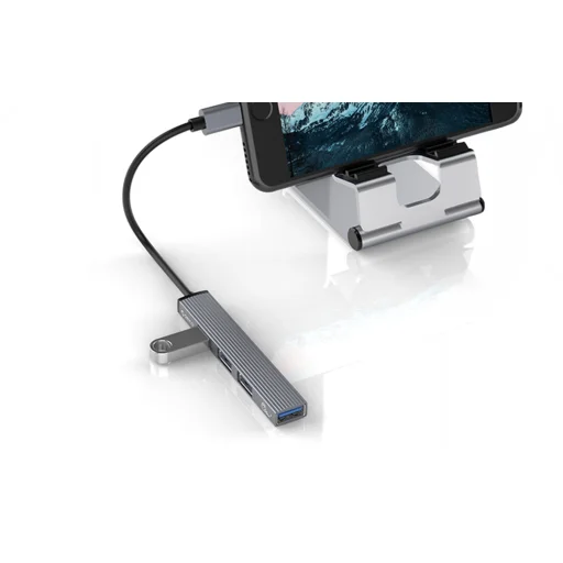 Orico USB-C to USB-A 3.0 + 3x USB-A 2.0 Hub Adapter - szürke - 6