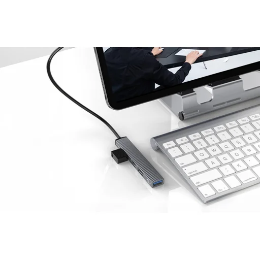 Orico USB-C to USB-A 3.0 + 3x USB-A 2.0 Hub Adapter - szürke - 7