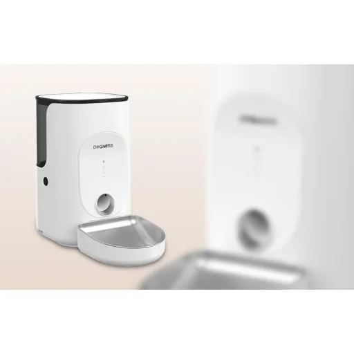 Automata etető Dogness F16 4L rozsdamentes acél tálkával (fehér) - 4