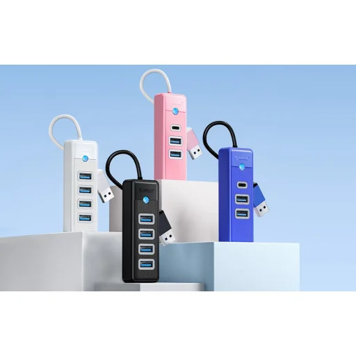 Orico Hub USB 4x USB 3.0, 5 Gbps, 0.15m (Fekete) - 3