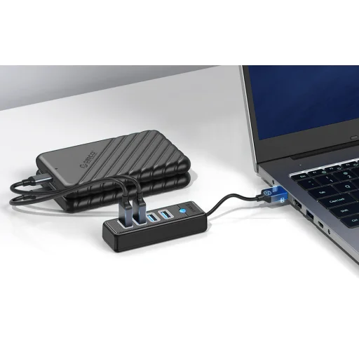 Orico Hub USB 4x USB 3.0, 5 Gbps, 0.15m (Fekete) - 5