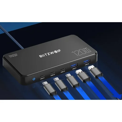 Blitzwolf BW-i100 5 az 1-ben 120W Töltőállomás - 3