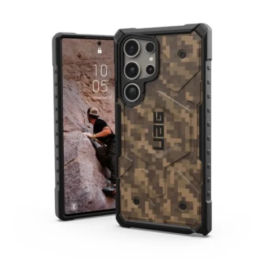 UAG Pathfinder Magnet SE tok Samsung Galaxy S24 Ultra telefonhoz mágneses modullal - barna álcázó mintával - 1