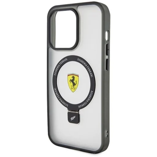 Ferrari FEHMP15XUSCAH iPhone 15 Pro Max 6.7" átlátszó keménytok gyűrűs állvánnyal 2023 Kollekció MagSafe tok - 6