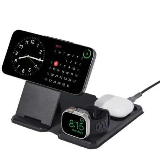 UAG 3 az 1-ben Utazó Töltőállomás 15W Vezeték nélküli Töltő MagSafe-fel + Kábel + Rendező - Fekete - 2