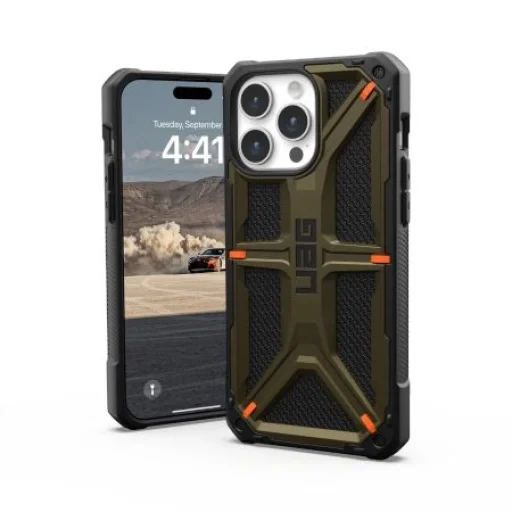 UAG Monarch puzdro iPhone 15 Pro Max - zelený kevlar - 2
