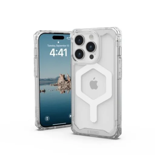 UAG Plyo MagSafe tok iPhone 15 Pro - áttetsző és fehér - 2