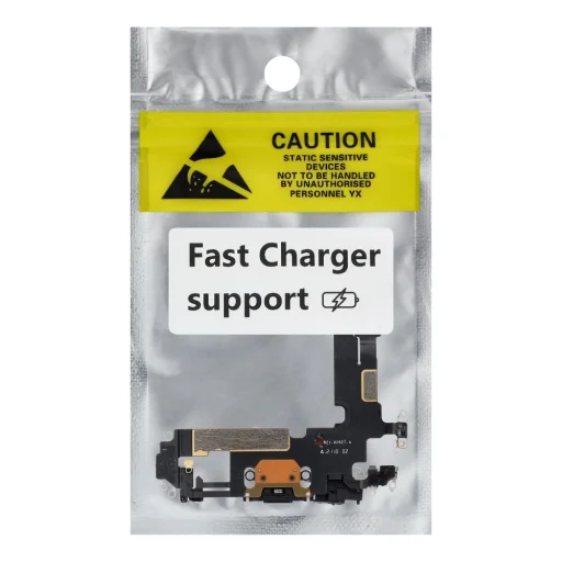 Töltő csatlakozó flex USB iPhone 12 fekete (használt), - 4