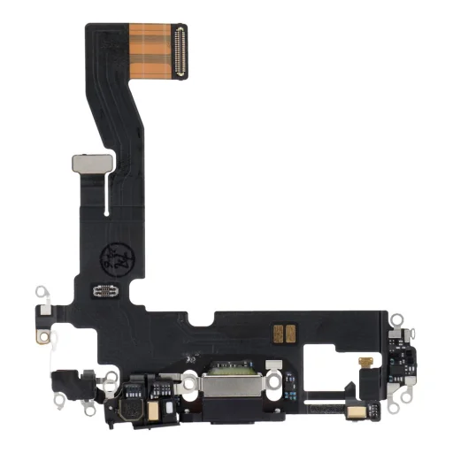 Töltő csatlakozó flex USB iPhone 12 fekete (használt), - 1