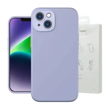 Baseus Liquid Silica iPhone 14 Plus tok, üvegfólia és tisztítókészlet (lila)