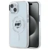  iPhone 15 Plus Fehér Karl Lagerfeld IML Metal Choupette Head MagSafe tok