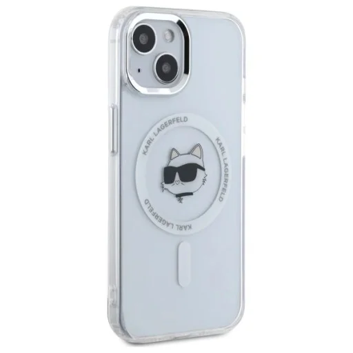  iPhone 15 Plus Fehér Karl Lagerfeld IML Metal Choupette Head MagSafe tok - 4