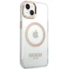 Guess Metal Outline MagSafe iPhone 15 Plus / 14 Plus tok - arany thumbnail