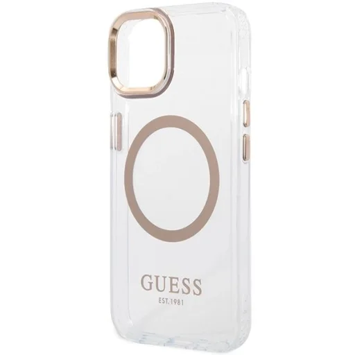 Guess Metal Outline MagSafe iPhone 15 Plus / 14 Plus tok - arany - 6