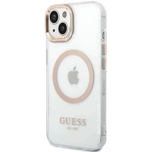 Guess Metal Outline MagSafe iPhone 15 Plus / 14 Plus tok - arany - 2