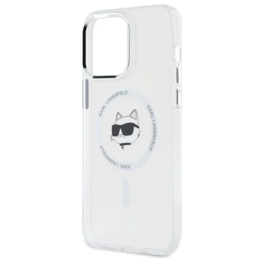 Karl Lagerfeld IML Fém Choupette Fej MagSafe iPhone 14 Pro Max tok - fehér - 6