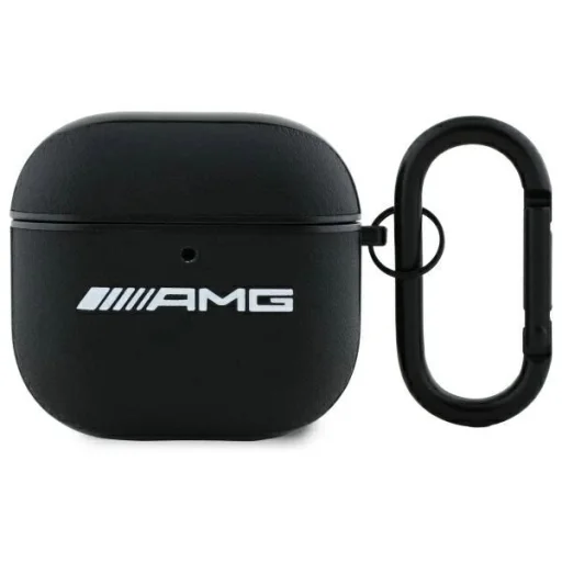AMG Leather White Logo AirPods 4 tok - fekete / fehér - 1