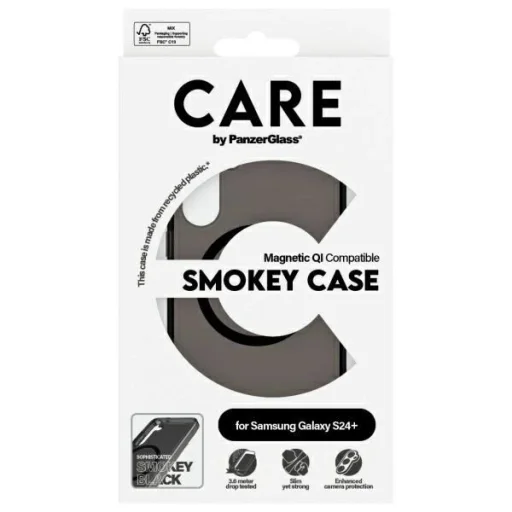 CARE by PanzerGlass Flagship QI tok Samsung Galaxy S24+ - fekete tok - 4