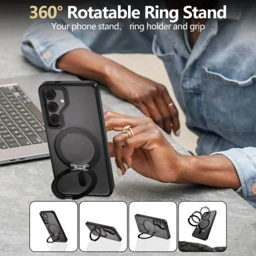 Tech-protect Magring Magsafe Galaxy S25 Matte Black Tok - 3