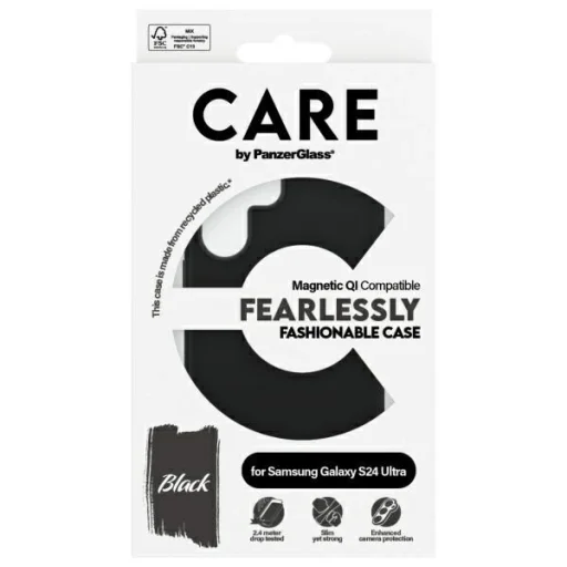 CARE by PanzerGlass Fashion QI Tok Samsung Galaxy S24 Ultra - fekete tok - 4