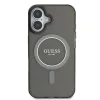  iPhone 16 Fekete Guess IML Glitter Circle MagSafe tok thumbnail