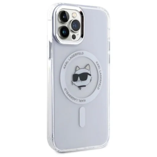 Karl Lagerfeld IML Metal Choupette Fej MagSafe iPhone 12 tok - fehér - 4