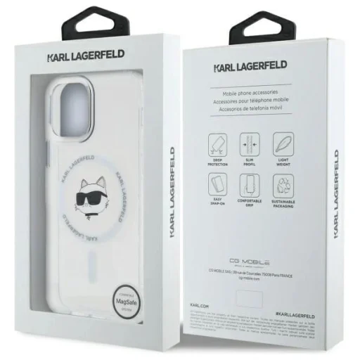 Karl Lagerfeld IML Metal Choupette Fej MagSafe iPhone 12 tok - fehér - 8
