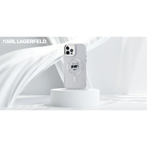 Karl Lagerfeld IML Metal Choupette Fej MagSafe iPhone 12 tok - fehér - 9