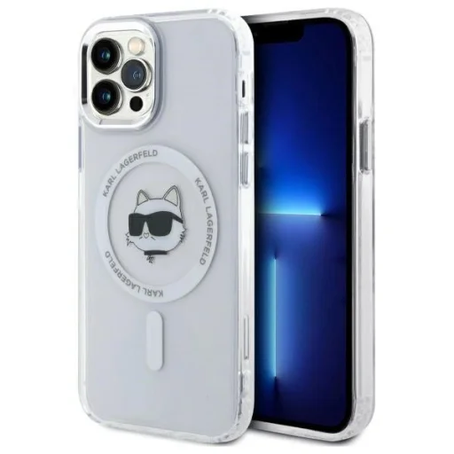 Karl Lagerfeld IML Metal Choupette Fej MagSafe iPhone 12 tok - fehér - 1