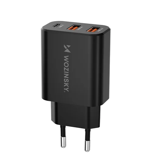 Wozinsky CWCUCB 30W USB-C / 2 x USB-A hálózati töltő - fekete - 2