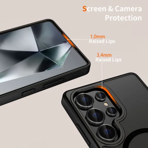 Tech-protect Magmat Magsafe Galaxy S25 Ultra Matt Fekete tok - 3