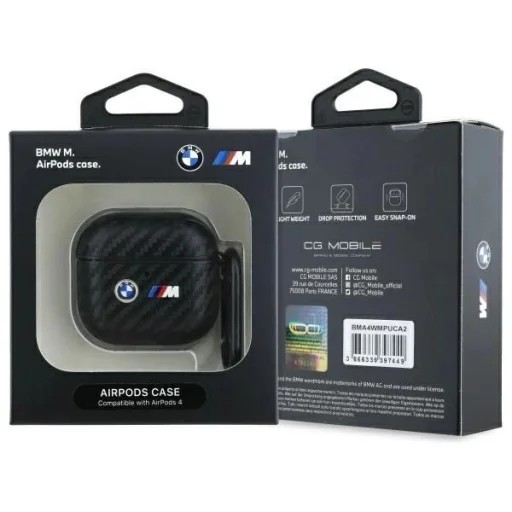 BMW Carbon Double Metal Logo AirPods 4 tok - fekete - 3