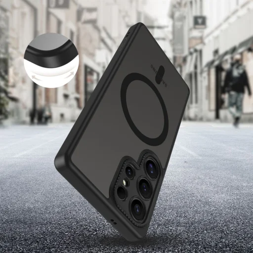 Samsung Galaxy S25 Ultra Tech-protect Magcam Magsafe matt fekete tok - 5