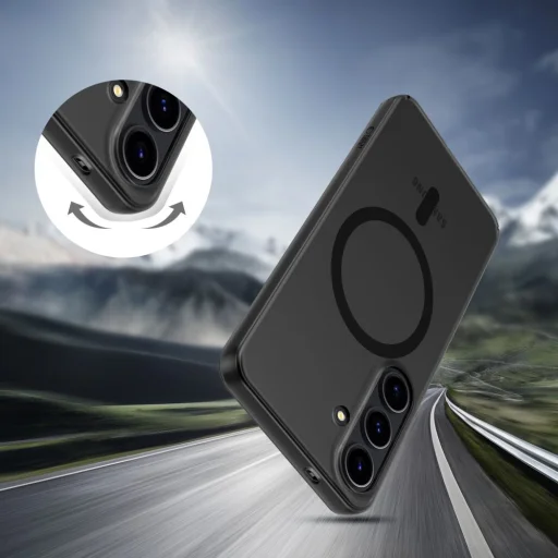 Tech-protect Magslim Magsafe Galaxy S25 Matte/fekete tok - 4