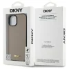 iPhone 15 bézs DKNY Grained Metal Logo MagSafe tok thumbnail