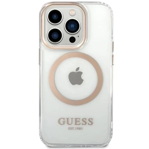 Guess Metal Outline MagSafe iPhone 15 Pro tok - arany - 3
