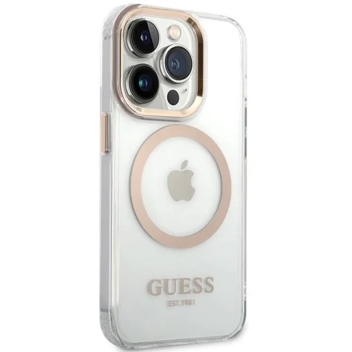 Guess Metal Outline MagSafe iPhone 15 Pro tok - arany - 4