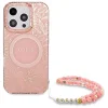  iPhone 16 Pro Max rózsaszín Guess IML Flowers Allover Electro gyöngypántos MagSafe tok thumbnail