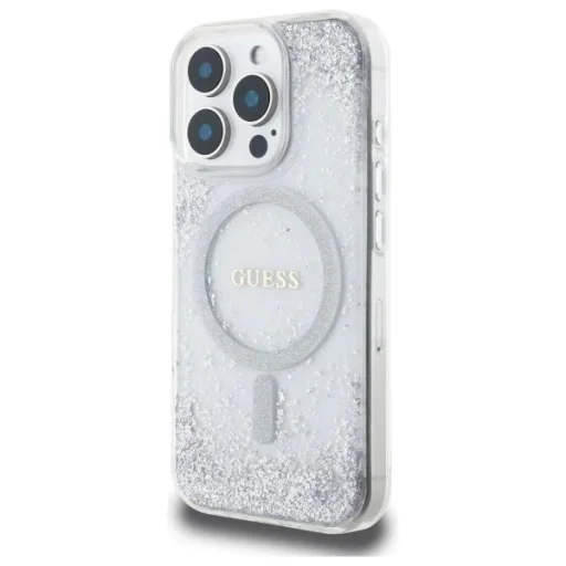  iPhone 16 Pro Ezüst Guess Resin Gradient Glitter MagSafe tok - 2