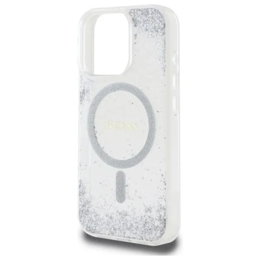  iPhone 16 Pro Ezüst Guess Resin Gradient Glitter MagSafe tok - 6