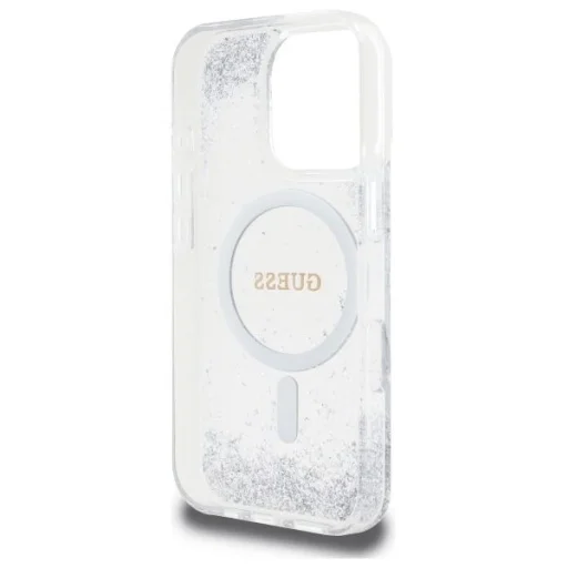  iPhone 16 Pro Ezüst Guess Resin Gradient Glitter MagSafe tok - 7