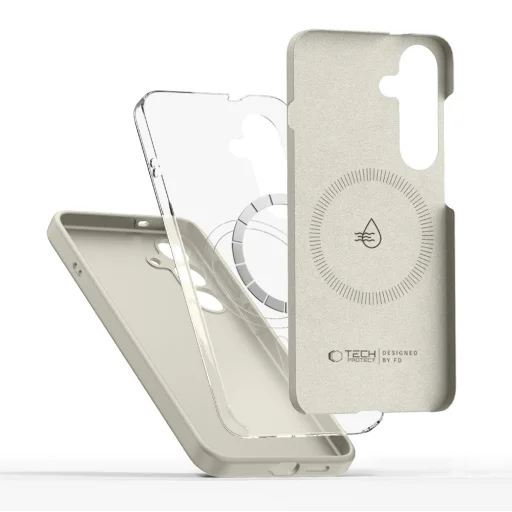 Tech-protect Liquid Silicone Magsafe Galaxy S25 Cosmic Latte tok - 2