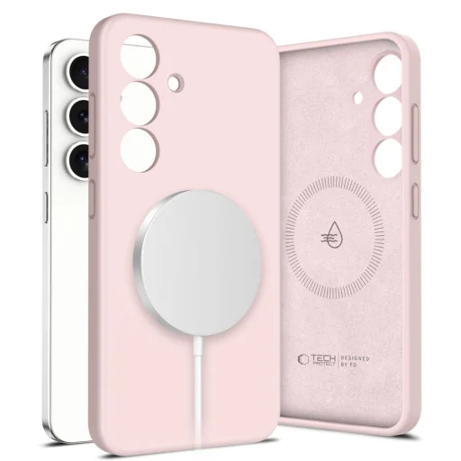 Tech-protect Liquid Silicone Magsafe Galaxy S25 Pink Pearl tok - 1