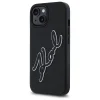 iPhone 15 Karl Lagerfeld 3D Rubber Signature tok - fekete thumbnail