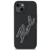  iPhone 15 Karl Lagerfeld 3D Rubber Signature tok - fekete thumbnail
