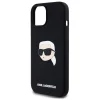  iPhone 15 Fekete KARL LAGERFELD tok MagSafe kompatibilis KLHMP15SSKHPPLK (SIL KL Head Print) tok thumbnail