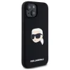  iPhone 15 Fekete KARL LAGERFELD tok MagSafe kompatibilis KLHMP15SSKHPPLK (SIL KL Head Print) tok thumbnail