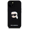  iPhone 15 Fekete KARL LAGERFELD tok MagSafe kompatibilis KLHMP15SSKHPPLK (SIL KL Head Print) tok thumbnail