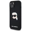  iPhone 15 Fekete KARL LAGERFELD tok MagSafe kompatibilis KLHMP15SSKHPPLK (SIL KL Head Print) tok thumbnail