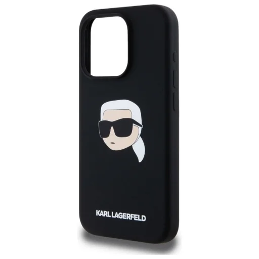  iPhone 15 Pro Fekete KARL LAGERFELD MagSafe kompatibilis KLHMP15LSKHPPLK (SIL KL Head Print) tok - 4